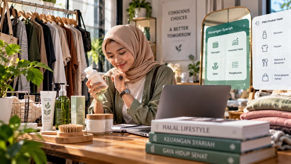 Anak muda memilih produk skincare dan fesyen sebagai bagian dari tren halal lifestyle Gen Z.