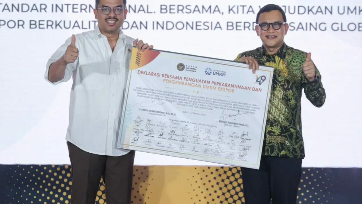 Kementerian UMKM dan Barantin Siapkan Integrasi Layanan Digital untuk Permudah Ekspor