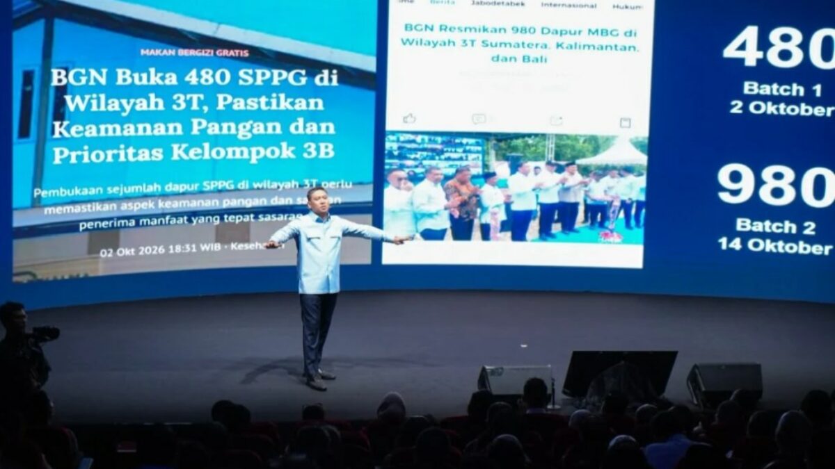 Kepala BGN Sudaryono dalam pemaparan capaian efisiensi anggaran Program Makan Bergizi Gratis hingga Rp44 triliun.