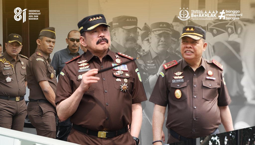 Jaksa Agung Sanitiar Burhanuddin bersama jajaran Kejaksaan Agung dan Kejati Jawa Timur dalam inspeksi kerja di kantor kejaksaan wilayah Malang Raya.