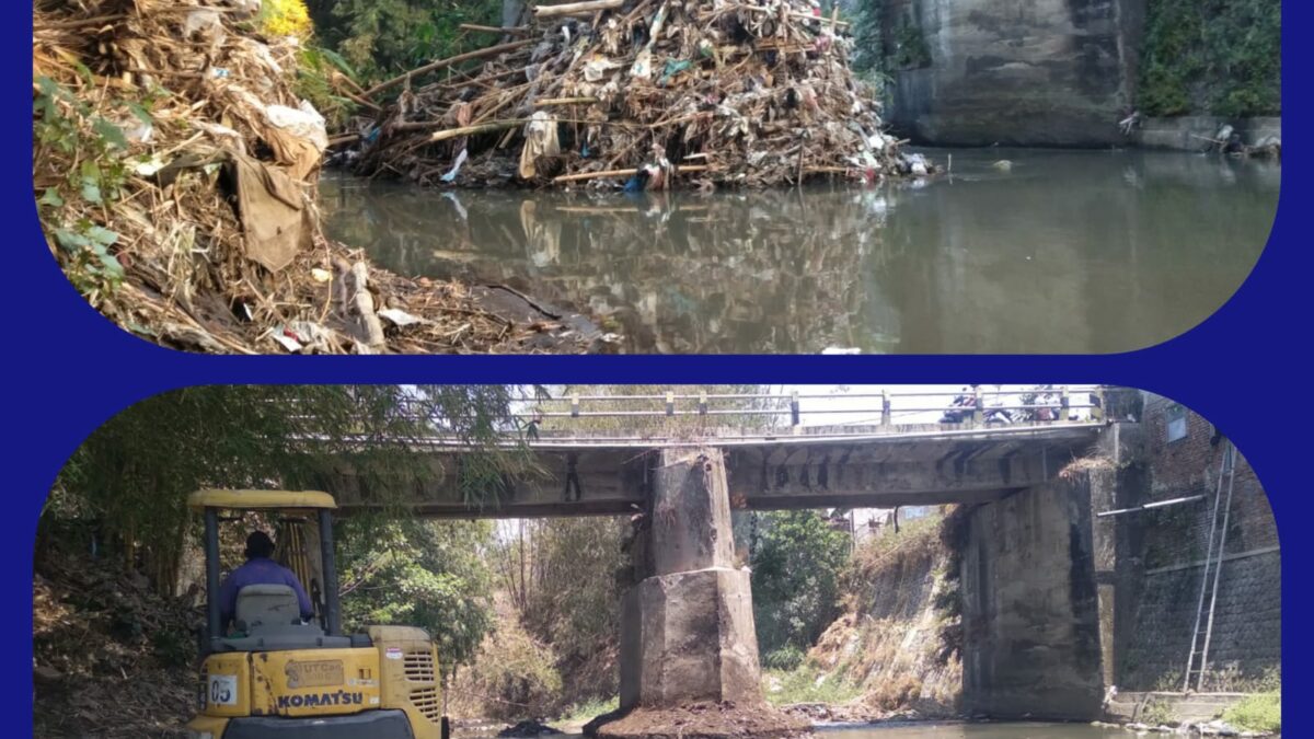 Mengantisipasi Banjir, Sampah dan Sedimen di Sungai Dilakukan Pembersihan