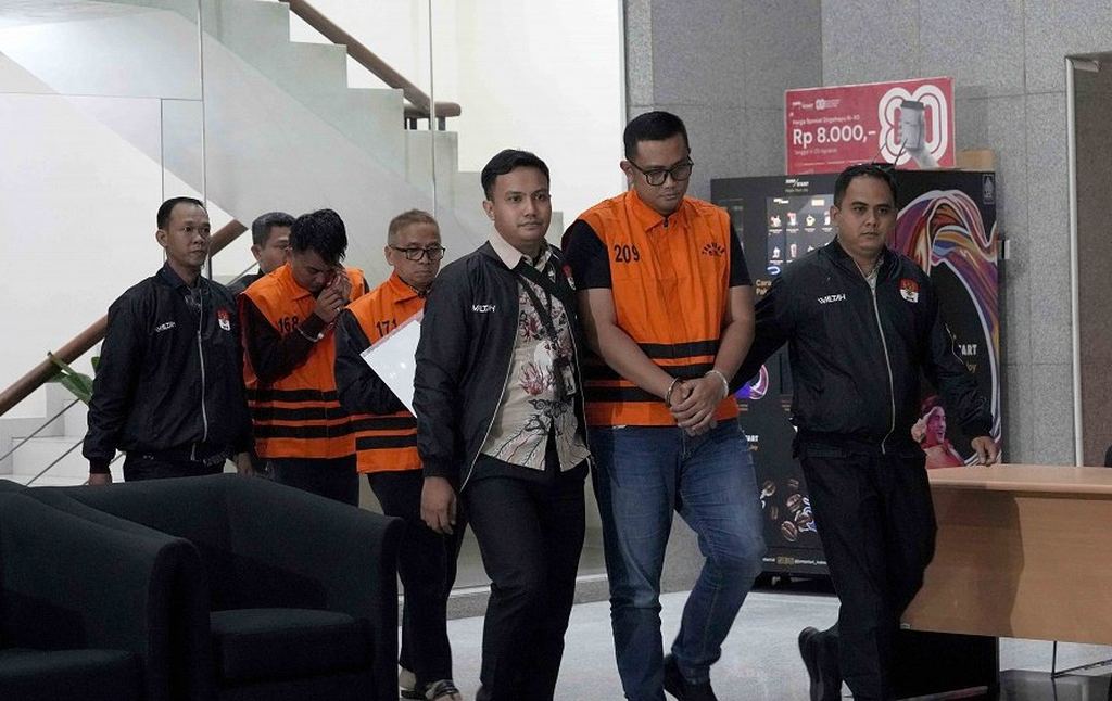 Gedung Komisi Pemberantasan Korupsi di Jakarta dalam penanganan perkara dugaan korupsi Bupati Klaten.