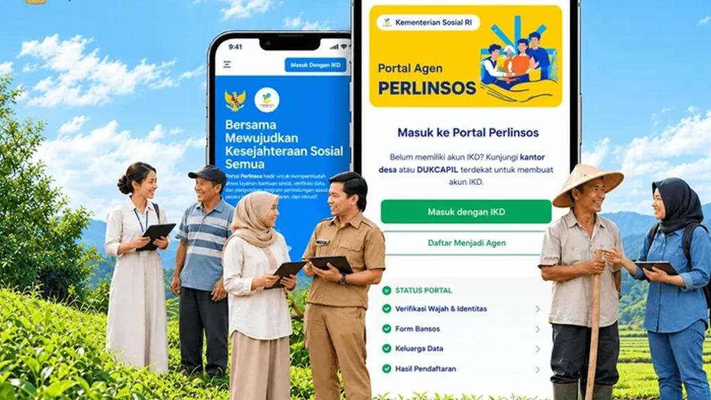 Portal Perlinsos untuk mengakses informasi program bantuan sosial pemerintah.
