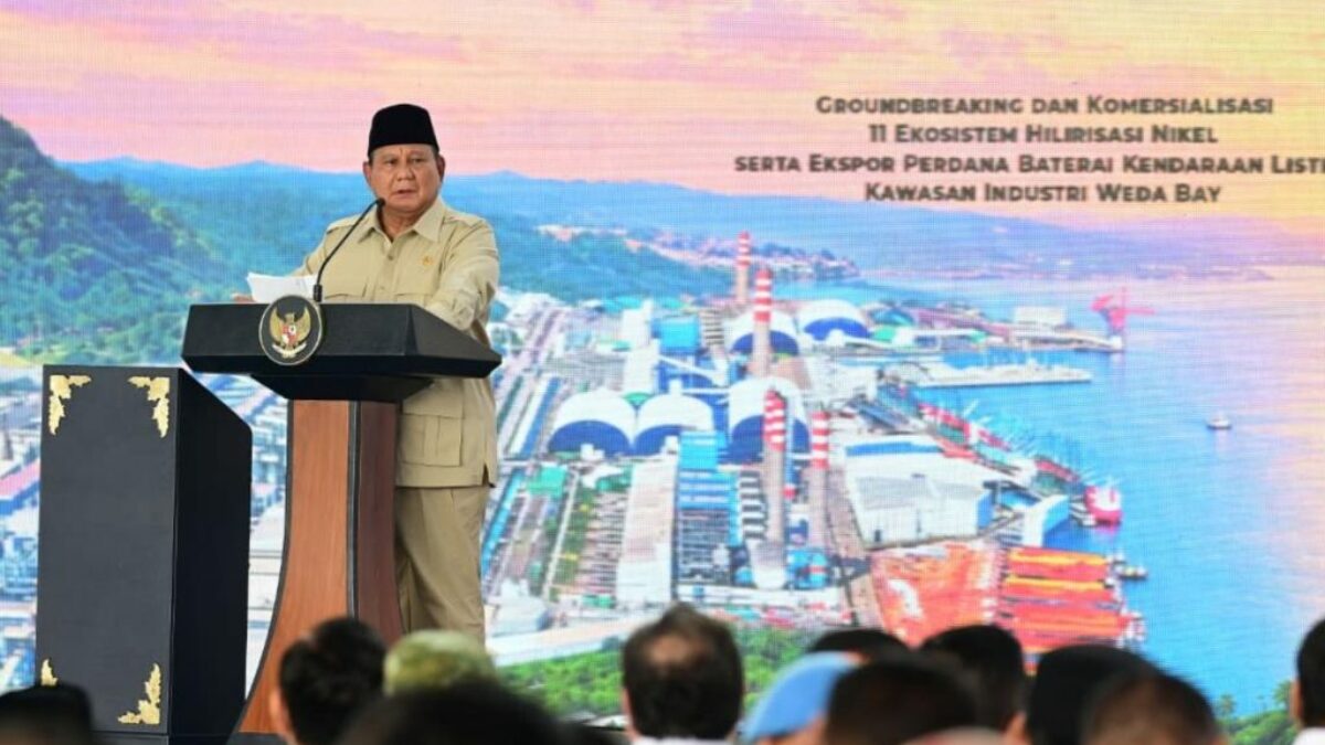Prabowo Sebut Ekspor Perdana Baterai Kendaraan Listrik Bukti Hilirisasi